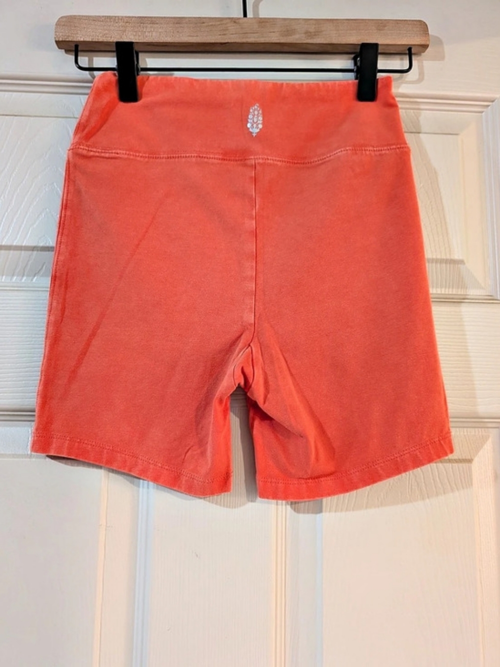 Free People Coral Orange Bike Shorts